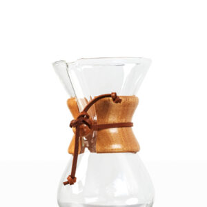 CAFETERA TIPO CHEMEX CUELLO DE MADERA  6 TAZAS